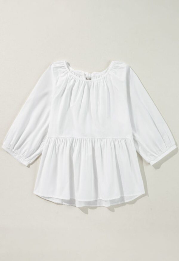 Blusa blanca con lazo - Imagen 3